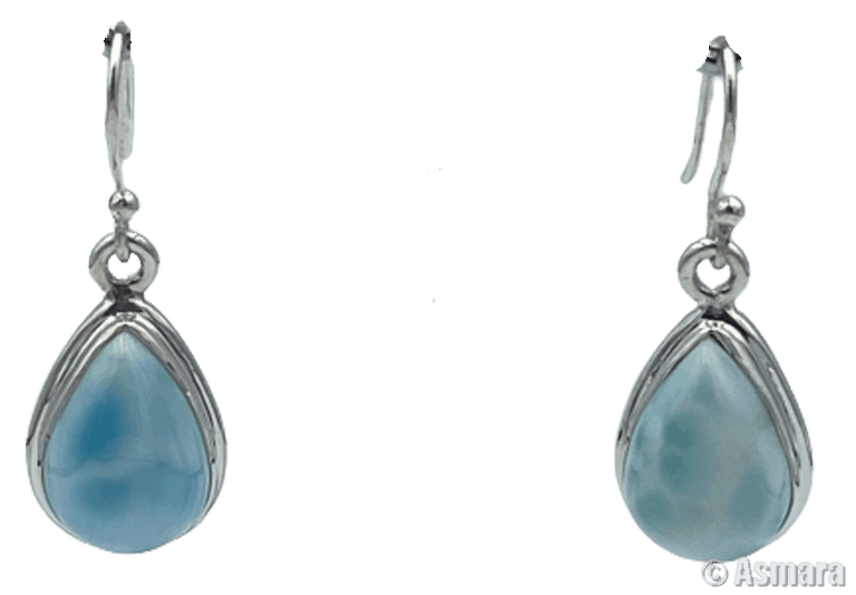 Boucle D'oreille Larimar Goutte D'eau argent 925