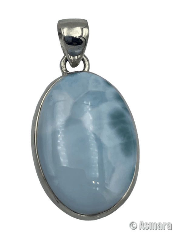 Pendentif Larimar ovale argent 925