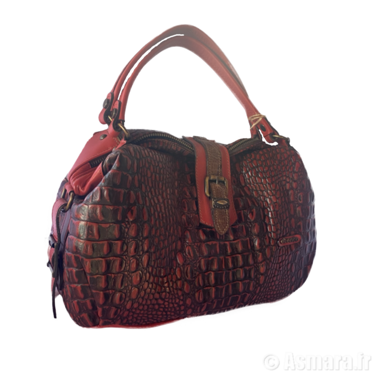 Sac à main croco cuir