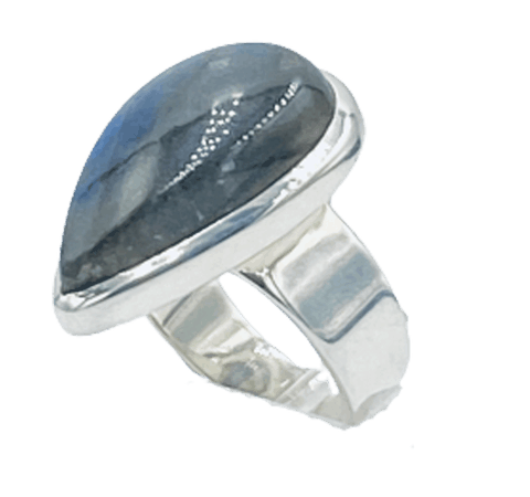 Bague Labradorite Goutte d'eau argent 925