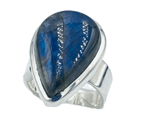 Bague Labradorite Goutte d'eau argent 925