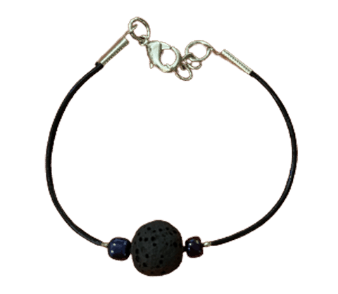 Création Asmara Bracelet cuir & Volcan
