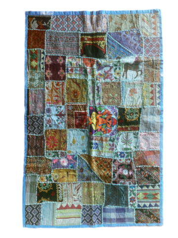 Patchwork ancien Bleu