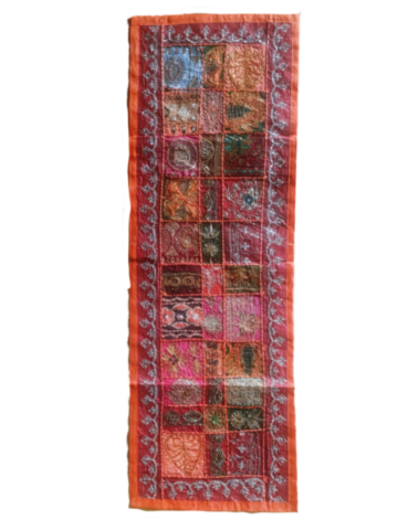 Patchwork orange chemin deTable