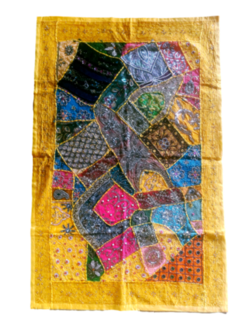 Patchwork jaune voile de Mariée