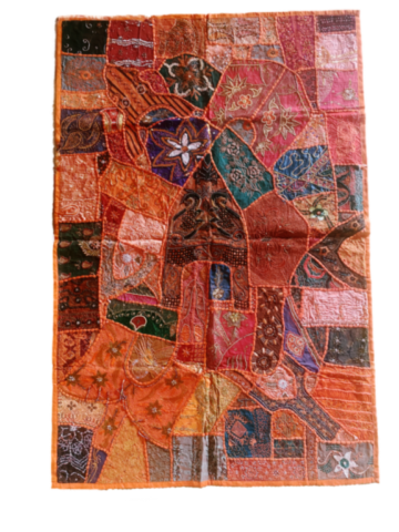 Patchwork orange voile de Mariée