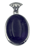 Pendentif Améthyste oval argent 925