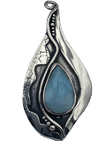 Pendentif Larimar Ethnique argent 925